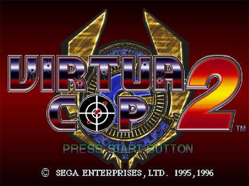 Virtua Cop 2 title screen for Sega Saturn